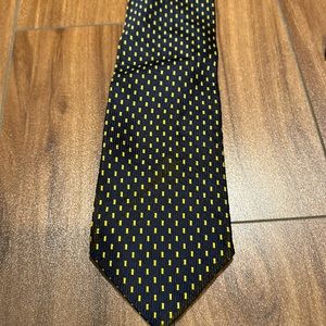 Classic navy blue necktie.